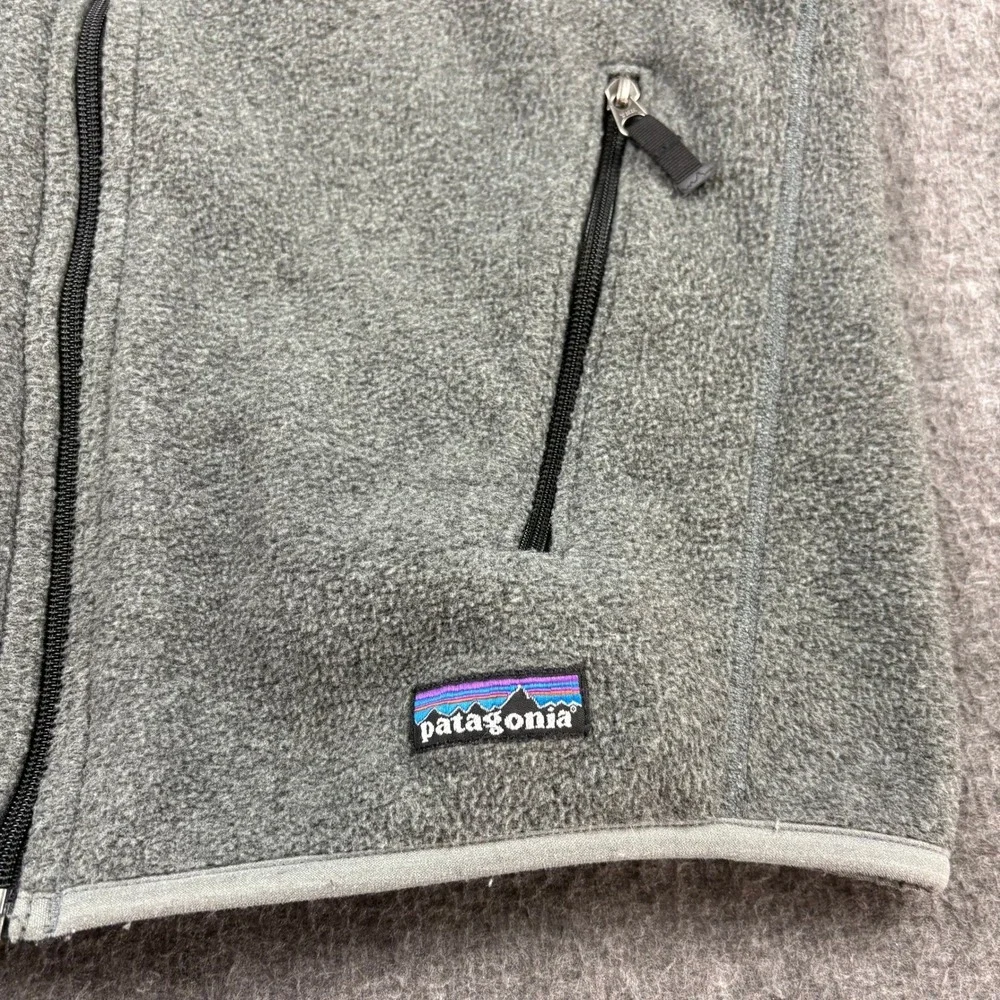 Patagonia Synchilla Fleece Vest Men Sm Gray Full Zip Adventure Nature Minimalist